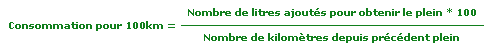 calcul conso